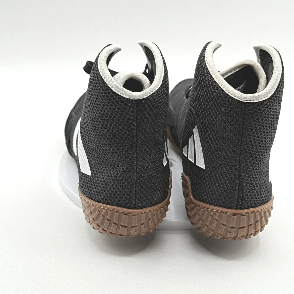 Adidas Tech Fall 2.0 Wrestling Shoes Size‎ 8.5 Mens Black/White/Gum FZ5388, NEW